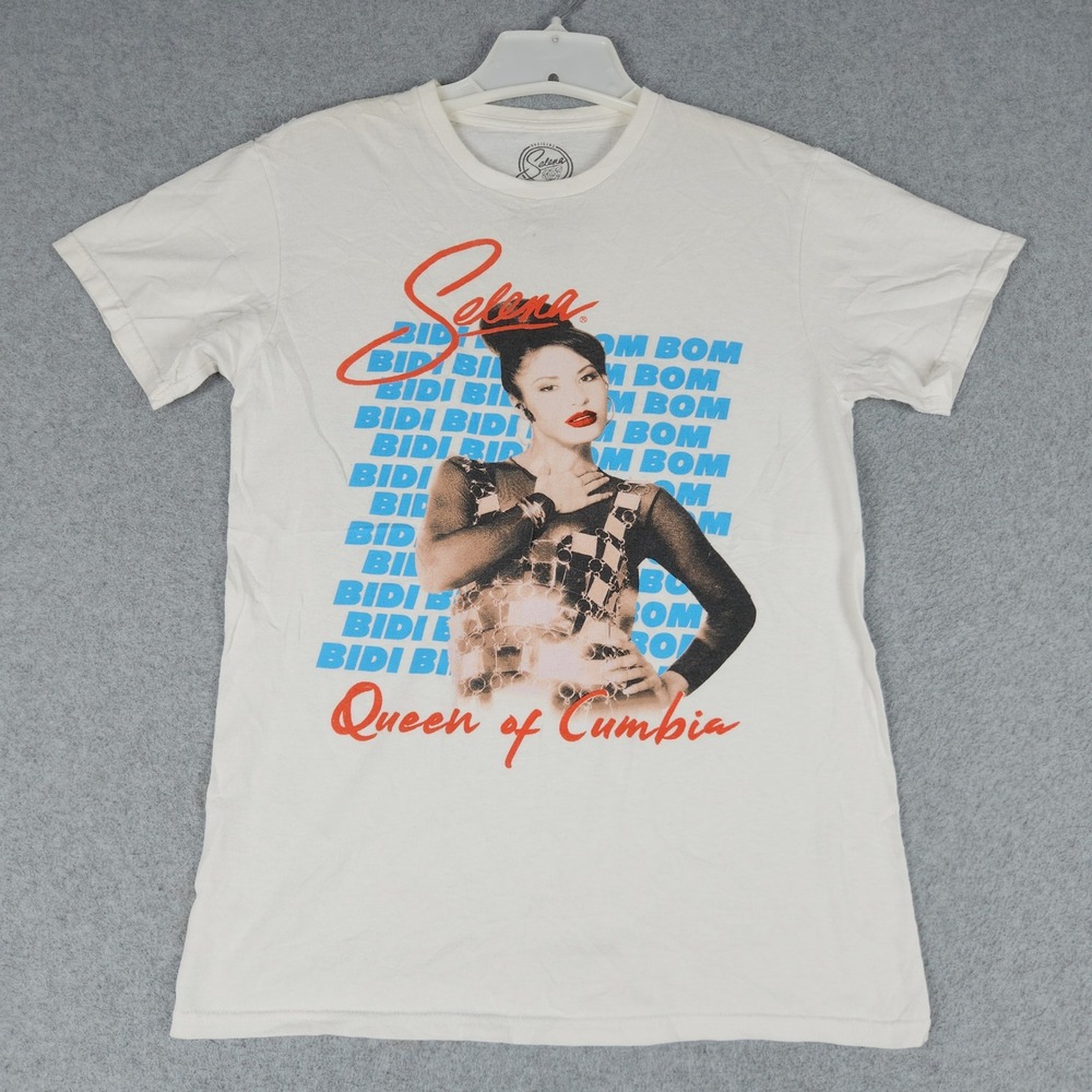 Selena Official Merchandise T-Shirt Womens S White Queen of Cumbia Graphic Tee